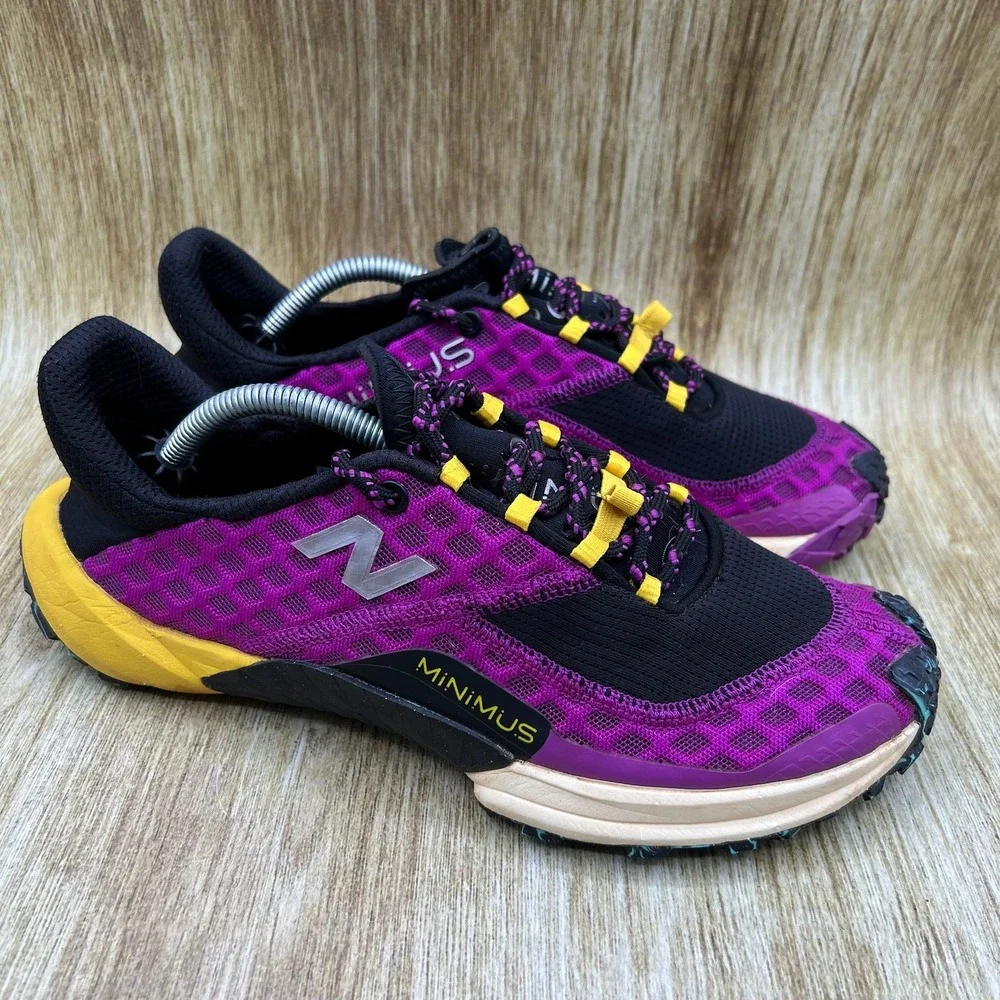 New‎ Balance Minimus Trail Women's Size 8.5 Running Shoes Purple Black WTM10LP1